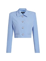 Oliver Stretch Crepe Cropped Blazer