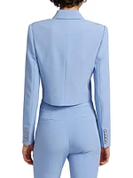 Oliver Stretch Crepe Cropped Blazer