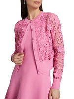 Lace Crewneck Cardigan