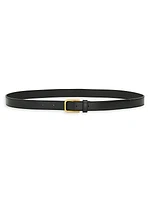 Minimal Belt in Smooth Leather