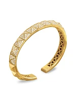 Pyramid Cuff Bracelet in 18K Yellow Gold