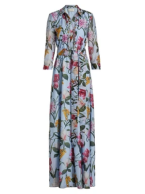 Addison Floral Shirt Gown