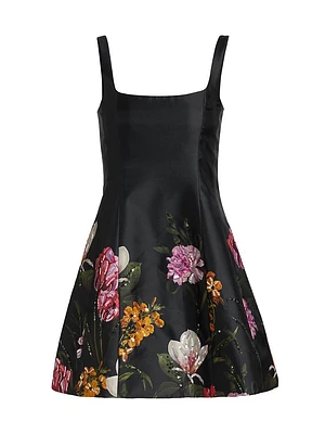 Caroline Sequined Floral Minidress