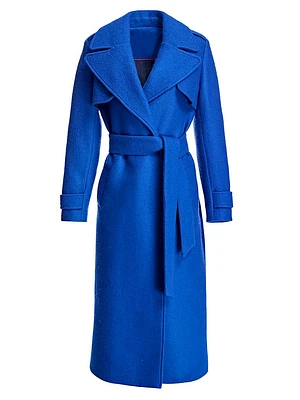 Merino Wool Belted Trench Coat