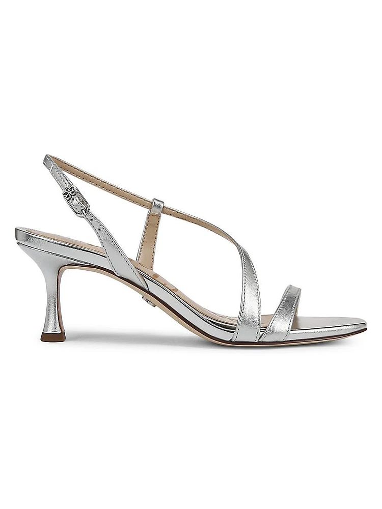 Prance 65MM Metallic Leather Strappy Sandals