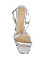 Prance 65MM Metallic Leather Strappy Sandals