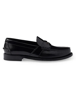Brushed Leather Loafers