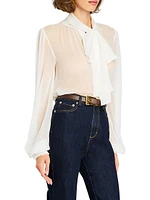 Hasli Silk Chiffon Top