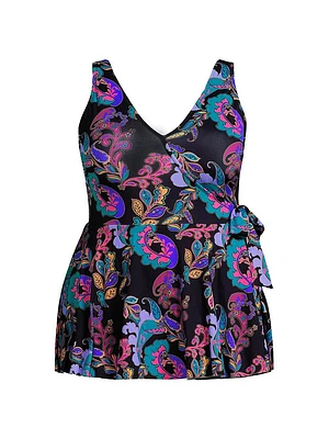Plus Fatima Wrap-Skirt One-Piece Swimsuit