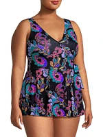 Plus Fatima Wrap-Skirt One-Piece Swimsuit