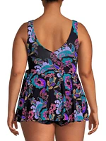 Plus Fatima Wrap-Skirt One-Piece Swimsuit