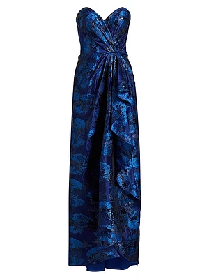 Luminescent Chiffon Strapless Gown