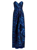 Luminescent Chiffon Strapless Gown