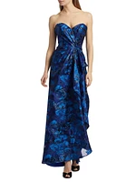 Luminescent Chiffon Strapless Gown