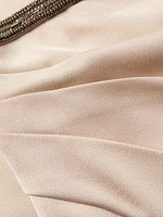 Satin One-Shoulder A-Line Gown