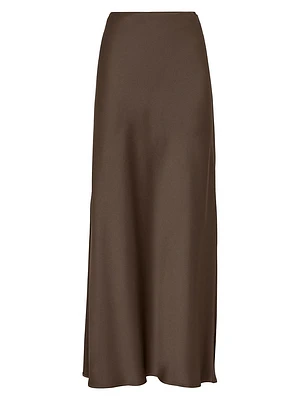 Satin Cady Fluid Bias Cut Skirt