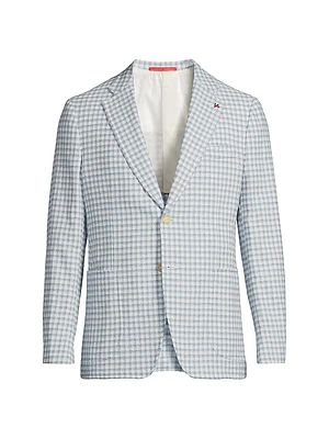 Over Check Comfort Boucle Jacket