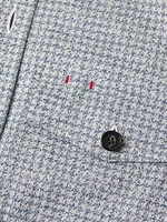 Houndstooth Linen-Silk-Cotton Overshirt