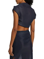 Helene Draped Crop Top