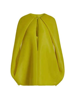 The Juniper Plunging V-Cut Out Cape Minidress