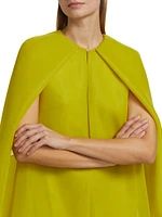 The Juniper Plunging V-Cut Out Cape Minidress