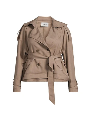 Julia Short Wool Trench Coat