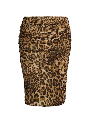 Deana Ruched Mesh Skirt