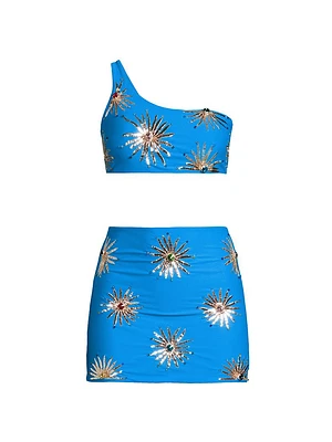Callie Embellished Swimsuit Set
