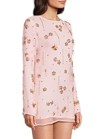 Fiora Sequined Chiffon Minidress