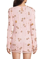 Fiora Sequined Chiffon Minidress