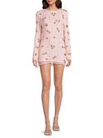 Fiora Sequined Chiffon Minidress