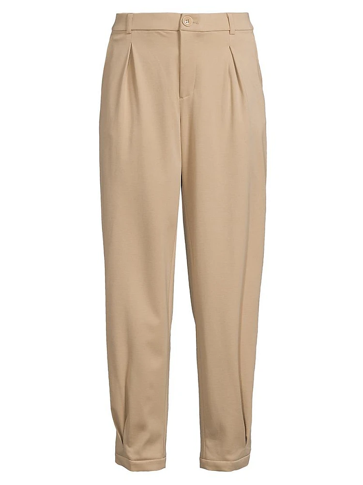 The San Marco Pleat-Front Ankle Pants