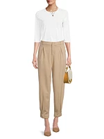 The San Marco Pleat-Front Ankle Pants