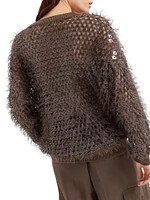 Cotton Dazzling Mosaic Embroidery Sweater