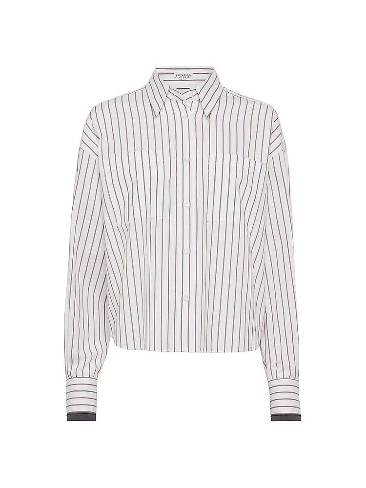 Striped Cotton Twill Shirt