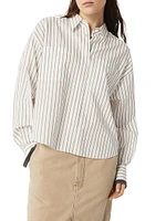 Striped Cotton Twill Shirt