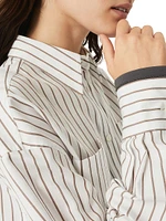 Striped Cotton Twill Shirt