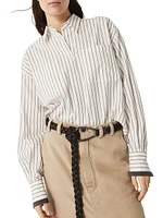 Striped Cotton Twill Shirt