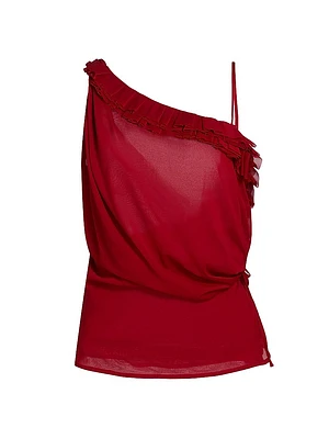 Ciska Silk Asymmetrical Top