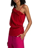 Ciska Silk Asymmetrical Top
