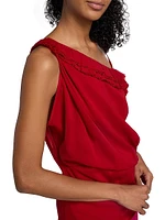 Ciska Silk Asymmetrical Top