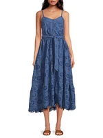Addyson Embroidered Eyelet Cotton Midi-Dress