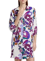 Fatima Paisley Button-Front Shirt