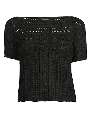 The Infrared Cotton Open Knit Sweater