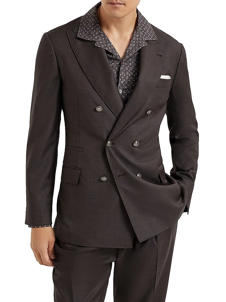 One and a Half Breasted Deconstructed Blazer with Metal Buttons