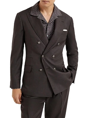 One and a Half Breasted Deconstructed Blazer with Metal Buttons