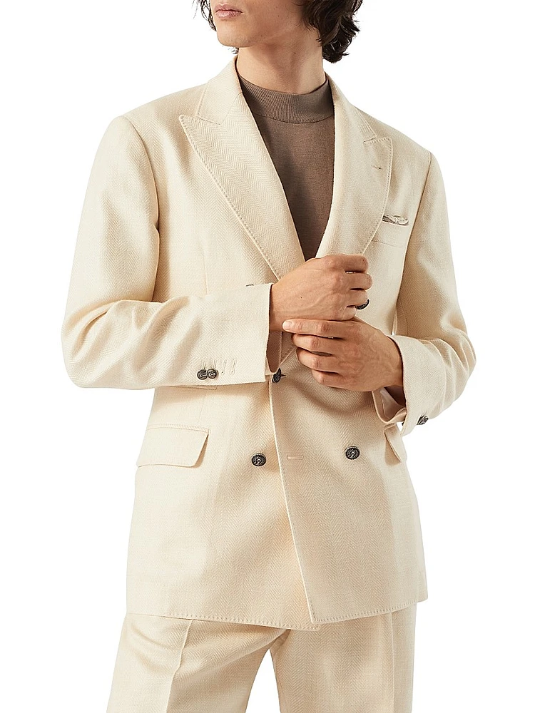 One and a Half Breasted Deconstructed Blazer
