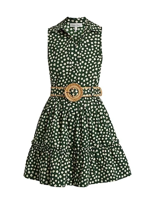 Hannah Dotted Poplin Minidress