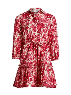 Robin Floral Cotton Mini Shirtdress