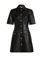 Paige Leather Minidress